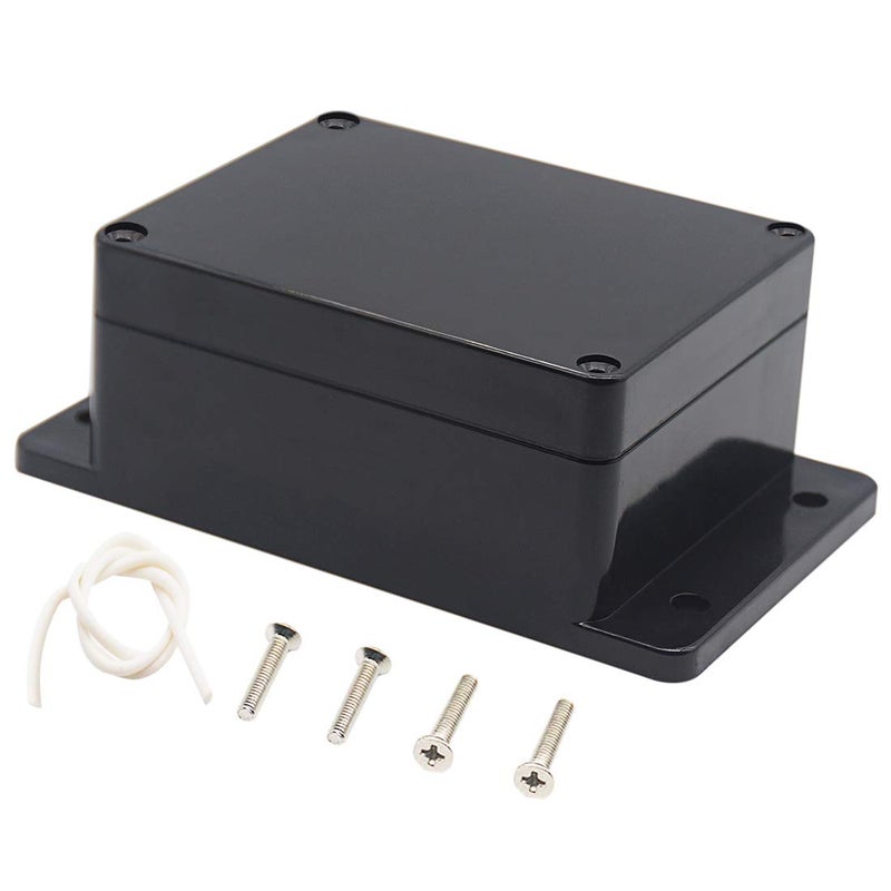 Zulkit Junction Box ABS Plastic Dustproof Waterproof IP65 Universal Electrical Boxes Project Enclosure with Fixed Ear Black 4.5 x 3.5 x 2.2 Inch (115 x 90 x 55mm)(Pack of 1) - Image 1
